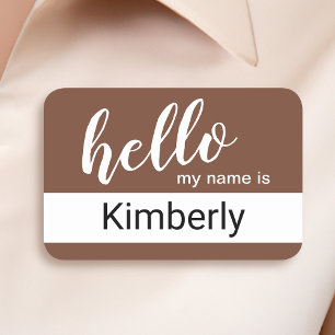Hallo Mein Name ist - Moderne Kalligrafie nach Maß Namensschild