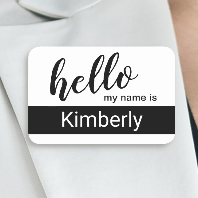 Hallo Mein Name ist - Moderne Kalligrafie nach Maß Namensschild (Von Creator hochgeladen)