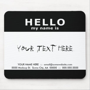 hallo mein name ist : mousepad