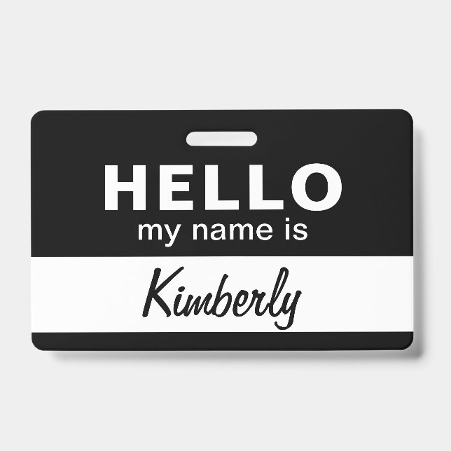 Hallo Mein Name ist - Name des benutzerdefinierten Ausweis (Vorderseite)