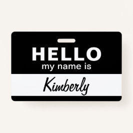 Hallo Mein Name ist - Name des benutzerdefinierten Ausweis