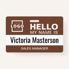 Hallo Mein Name ist - Name des benutzerdefinierten Ausweis