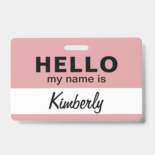 Hallo Mein Name ist - Name des benutzerdefinierten Ausweis (Vorderseite)