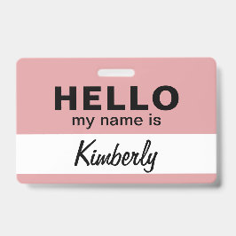 Hallo Mein Name ist - Name des benutzerdefinierten Ausweis