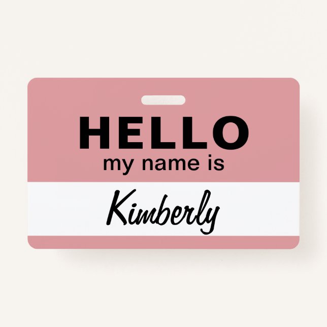 Hallo Mein Name ist - Name des benutzerdefinierten Ausweis (Vorderseite)