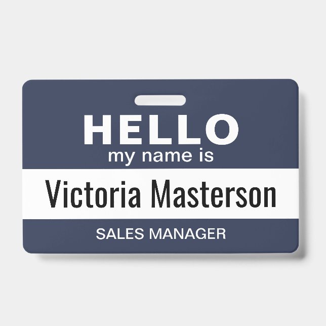 Hallo Mein Name ist - Name des benutzerdefinierten Ausweis (Vorderseite)