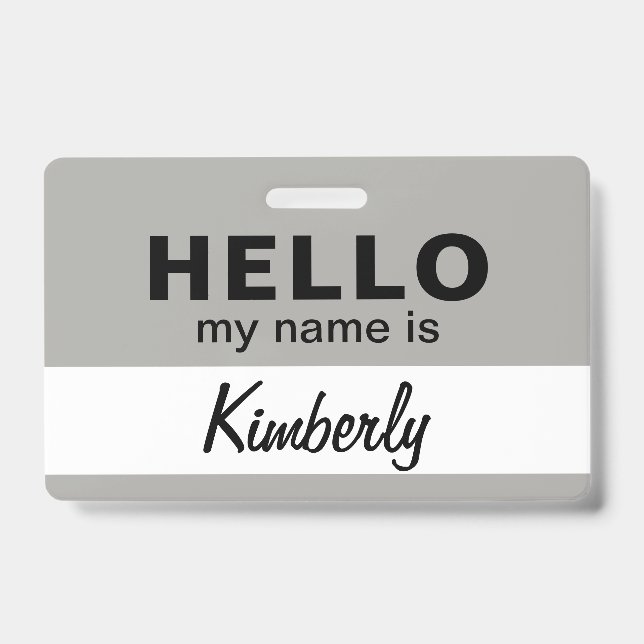 Hallo Mein Name ist - Name des benutzerdefinierten Ausweis (Vorderseite)