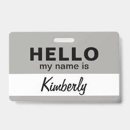 Hallo Mein Name ist - Name des benutzerdefinierten Ausweis