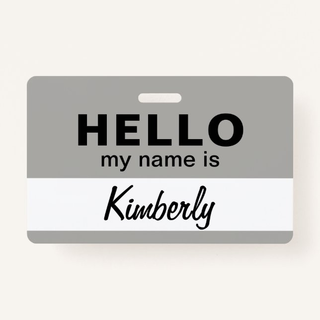 Hallo Mein Name ist - Name des benutzerdefinierten Ausweis (Vorderseite)