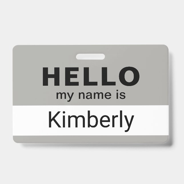 Hallo Mein Name ist - Name des benutzerdefinierten Ausweis (Vorderseite)