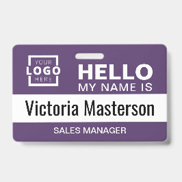 Hallo Mein Name ist - Name des benutzerdefinierten Ausweis