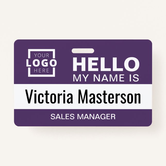 Hallo Mein Name ist - Name des benutzerdefinierten Ausweis (Vorderseite)