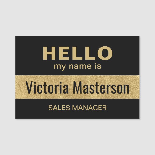 Hallo Mein Name ist - Name des benutzerdefinierten Namensschild (Vorderseite)