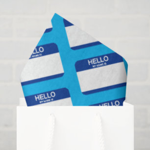 Hallo, mein Name ist Nametag Blau Büro Event Spaß Seidenpapier
