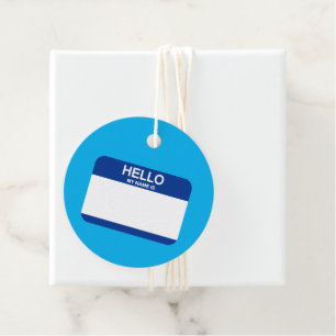 Hallo mein Name ist Nametag Blue Office Event Fun Geschenkanhänger