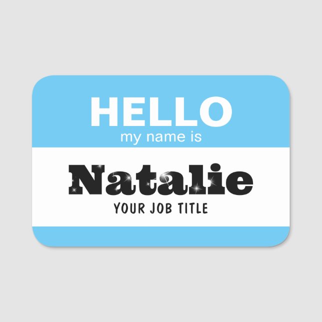 Hallo, mein Name ist NHS Practitioner Kinderzimmer Namensschild (Vorderseite)