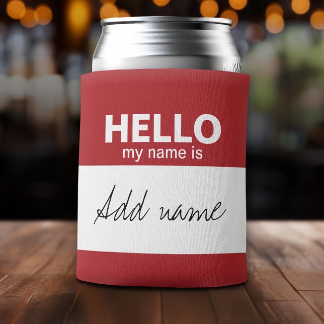 Hallo, mein Name ist - personalisiert Dosenkühler (Custom Can Cooler with Logo)