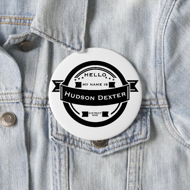 Hallo Mein Name ist Personalisiert Hallo Gaben Button (Beispiel)