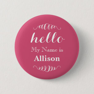 Hallo Mein Name ist Personalisiert Jede benutzerde Button