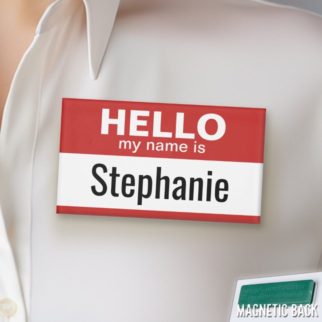 Hallo, mein Name ist - personalisiert Namenschild (Custom HELLO Name Tag)