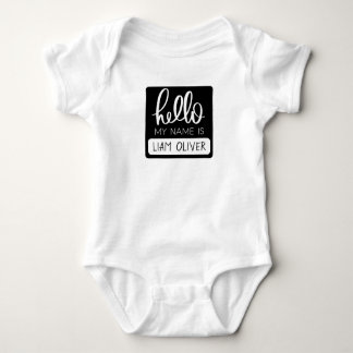 Hallo Mein Name ist Personalisiert Outfit Baby Strampler