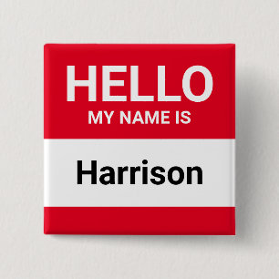 Hallo, mein Name ist personalisierter individuelle Button