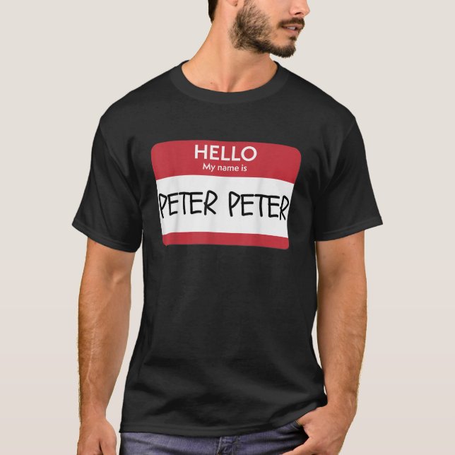 Hallo, mein Name ist Peter Funny Halloween 2429 T-Shirt (Vorderseite)