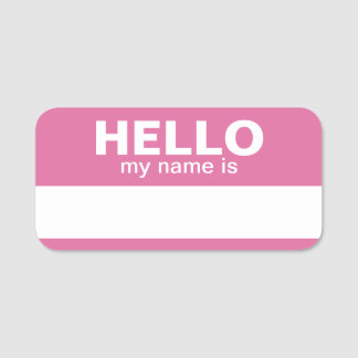 Hallo, mein Name ist - Pink - Informationen zu Ges Namensschild