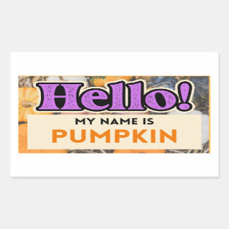 Hallo Mein Name ist Pumpkin Fall Sticker