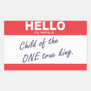 Hallo, mein Name ist... Rechteckiger Aufkleber