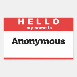 Hallo, mein Name ist Rechteckiger Aufkleber