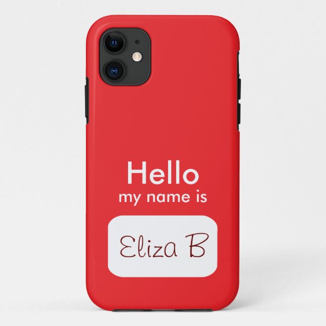 Hallo, mein Name ist Red Phone Case (Rückseite)