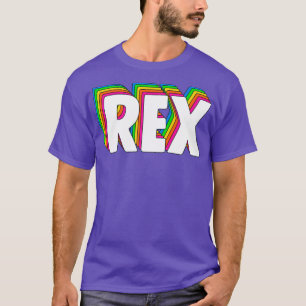 Hallo Mein Name ist Rex Rainbow Name Tag T-Shirt