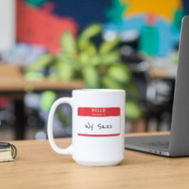 Hallo Mein Name ist Rude oder Funny individuell an Kaffeetasse