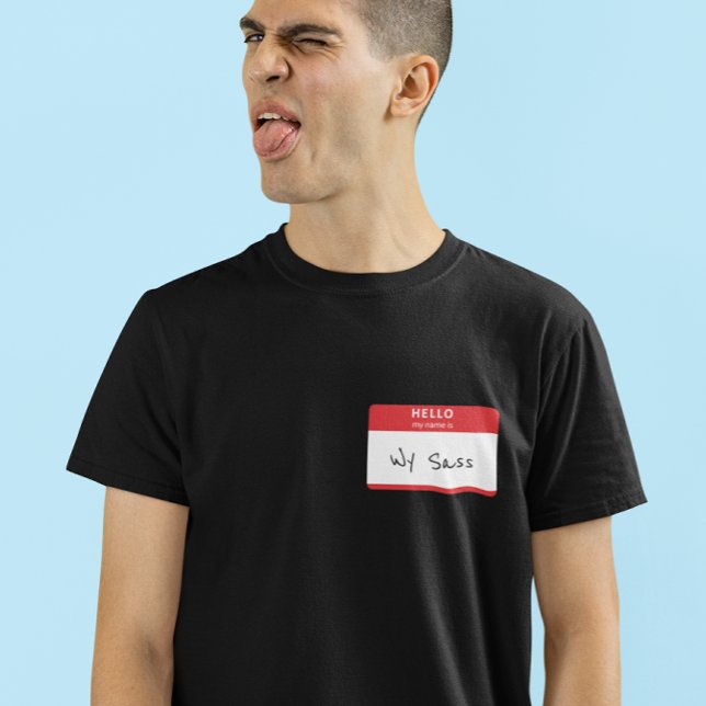 Hallo Mein Name ist Rude oder Funny Red Customizab T-Shirt (Von Creator hochgeladen)