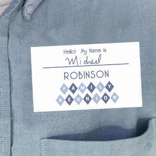 Hallo Mein Name ist Schreiben in Identifizierungst Rechteckiger Aufkleber