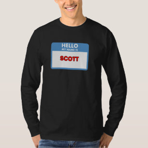 Hallo, mein Name ist Scott - Nametag-Themen-Gesche T-Shirt