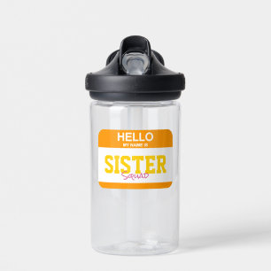 Hallo, mein Name ist SISTER SQUAD Nametag farbenfr Trinkflasche