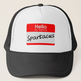 Hallo mein Name ist Spartacus Name Tag Ball Cap Ha Truckerkappe