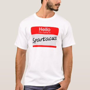 Hallo Mein Name Ist Spartacus Namensschild Lustige T-Shirt