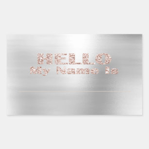 Hallo, mein Name ist Tag Wiedersehen Class Meeting Rechteckiger Aufkleber