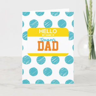 Hallo, mein Name ist VATER Nametag Bester Vater fü Feiertagskarte