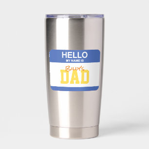 Hallo mein Name ist VATER Nametag Kids Parenting S Thermobecher