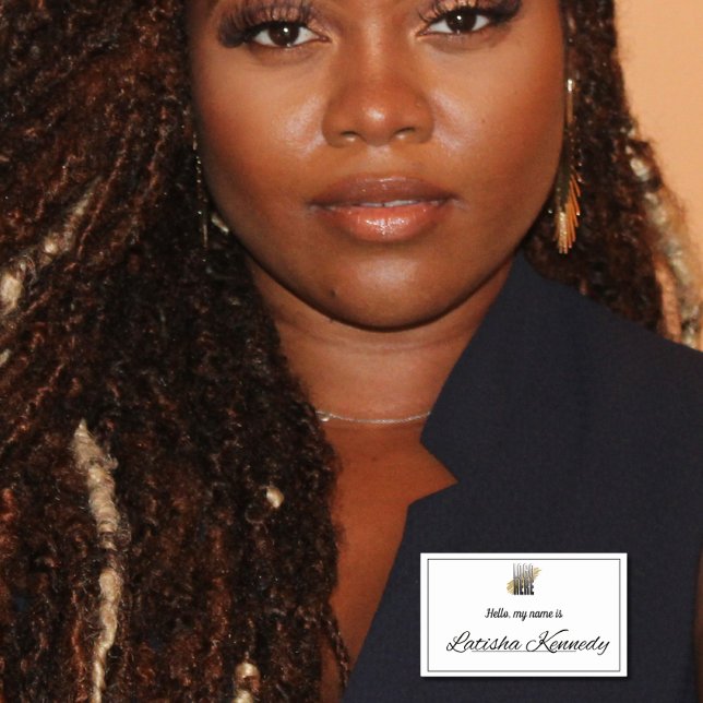 Hallo Mein Name ist Wiedersehen-Logo für die Konfe Rechteckiger Aufkleber (Von Creator hochgeladen)