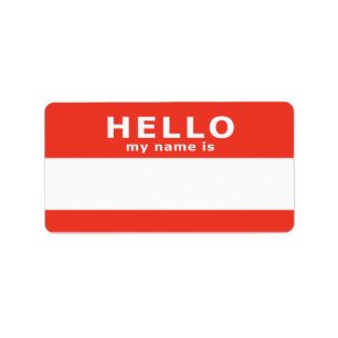 Hallo mein Name Tag Adressaufkleber