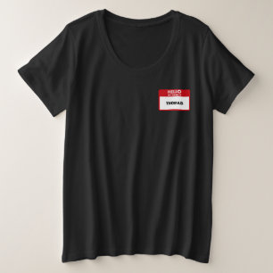 Hallo, mein Name TAG Team Gebäude Activity-Kostüm Große Größe T-Shirt