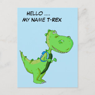 Hallo Mein Name TRex Postkarte