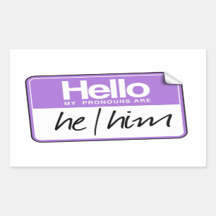 Hallo, meine Aussprache lautet: Er Ihm Rechteckiger Aufkleber