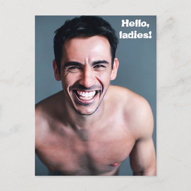 "Hallo, meine Damen" Typ Postkarte (Vorderseite)