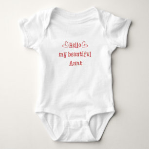 Hallo, meine schöne Tante lustige Idee Baby Strampler